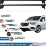 Car Roof Rack Cross Bars for Opel Combo E 2019-2023, Kayak Roof Rack 4 Pcs Black