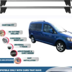 Car Roof Rack Cross Bars for Vw Caddy Maxi 2007-2015 Kayak Roof Rack 4 Pcs Grey