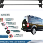 Lockable Car Roof Rack Cross Bars for Vw Caddy Maxi Life 5D 2007-2015 4 Pcs Grey