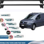 Car Roof Rack Cross Bars for Vw Caddy Van 2021-2023 Kayak Roof Rack 4 Pcs Black