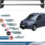 Car Roof Rack Cross Bars for Vw Caddy Van 2021-2023 Kayak Roof Rack 4 Pcs Grey