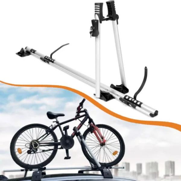 Universal lockable car bike rack Roof-Mounted Bike Carrier for 1 Bicycle silver