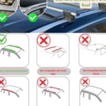 Lockable Car Roof Rack Cross Bars for Mercedes Benz Viano W639 2003-2014, Fits Raised Roof Rails with Gap to Car Roof, Ideal Rail Carrier for Kayak Roof Rack, 2-Piece Grey