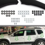 For Dacia Duster 2010-2017 ABS Fender & Door Moulding Body Kit Off-Road Model 12 Pcs