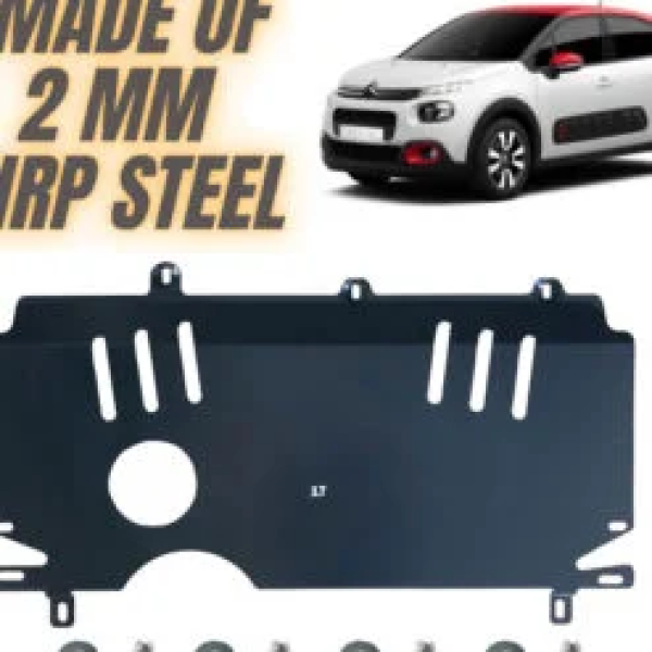 Steel Under Engine Cover for Citroen C3 -Petrol Automatic-2017-2024 Undertray