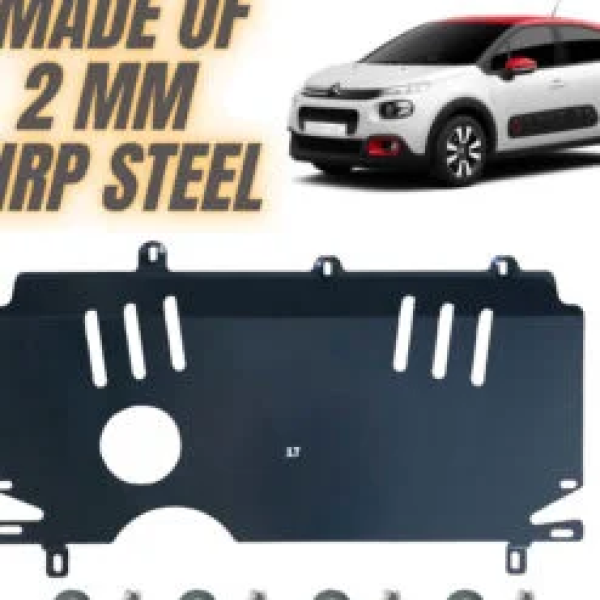 Steel Under Engine Cover for Citroen C3 -Petrol Manual- 2017-2024 Undertray