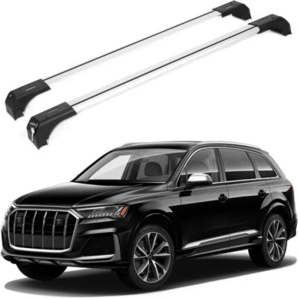 2X Car Roof Bars for Audi Q7 2016-2025 Lockable Roof Rack Cross Bars Grey