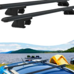 Roof Rack Cross Bars Compatible with Volkswagen Caddy Van 2021-2023, Fits Raised Roof Rails with Gap to Car Roof, Ideal Rail Carrier for Roof Tents, 4-Piece Black