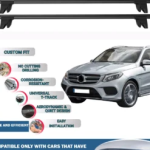 Lockable Car Roof Rack Cross Bars for Mercedes- GLE 2011-2019, Fits Raised Roof Rails with Gap to Car Roof, Ideal Rail Carrier for Kayak Roof Rack, 2-Piece Black