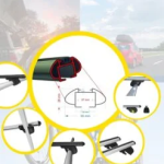 Roof Rack Cross Bars Compatible with Toyota Proace/Verso 2016-2024, Fits Raised Roof Rails with Gap to Car Roof, Ideal Rail Carrier for Roof Tents, 4-Piece Black