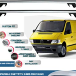 Roof Rack Cross Bars Compatible with Mercedes Benz Vito Van 1996-2004, Fits Raised Roof Rails with Gap to Car Roof, Ideal Rail Carrier for Roof Tents, 4-Piece Silver