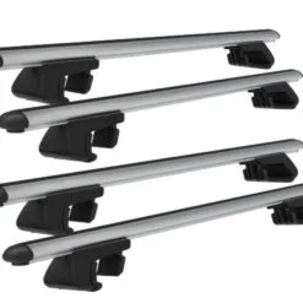 Roof Rack Cross Bars Compatible with Volkswagen Caddy 2015-2020, Fits Raised Roof Rails with Gap to Car Roof, Ideal Rail Carrier for Roof Tents, 4-Piece Silver