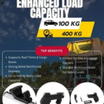 Roof Rack Cross Bars Compatible with Volkswagen T6 Transporter Van 2015-2023, Fits Raised Roof Rails with Gap to Car Roof, Ideal Rail Carrier for Roof Tents, 4-Piece Silver