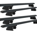 Roof Rack Cross Bars Compatible with Opel Vivaro 2001-2014, Fits Raised Roof Rails with Gap to Car Roof, Ideal Rail Carrier for Roof Tents, 4-Piece Black