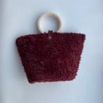 Knot Wine Pearl Tote Hand Made Bag