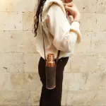 100% Genuine Leather Copper Flask Case