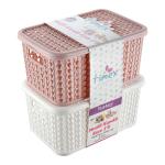 Patterned Box with Lid Set of 2